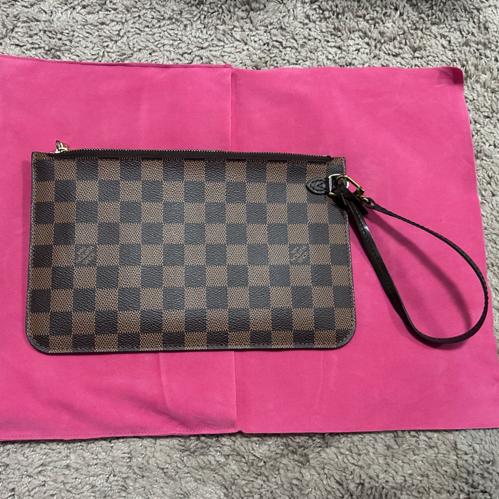 Louis Vuitton Neverfull pouch / wristlet Damier Ebene - Picture 2 of 7